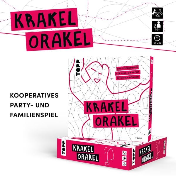 Produktbild: Krakel-Orakel &ndash; Das Zeichenspiel f&uuml;r alle, die nicht zeichnen k&ouml;nnen. Nominiert zum Spiel des Jahres 2025