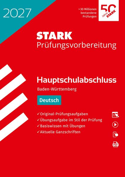 Produktbild: STARK Deutsch - Hauptschulabschluss 2027 BW - Pr&uuml;fungsvorbereitung