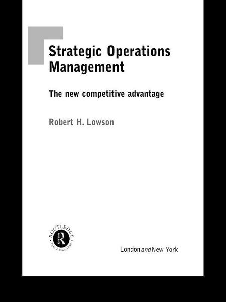 Produktbild: Strategic Operations Management