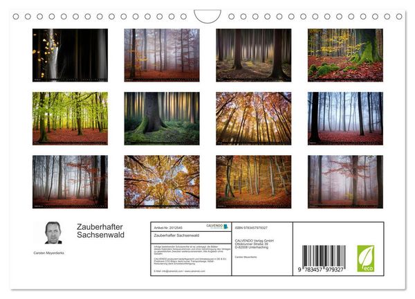 Produktbild: Zauberhafter Sachsenwald (Wandkalender 2026 DIN A4 quer), CALVENDO Monatskalender