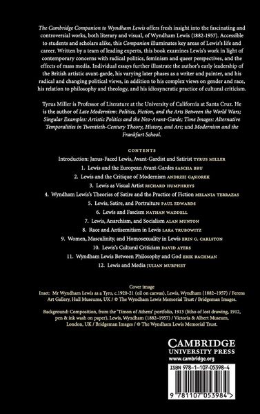 Produktbild: The Cambridge Companion to Wyndham Lewis