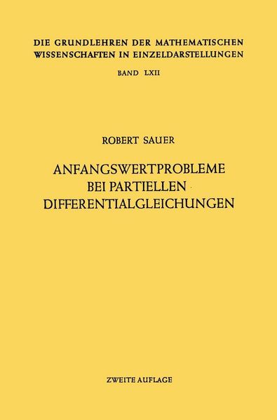 Produktbild: Anfangswertprobleme bei Partiellen Differentialgleichungen
