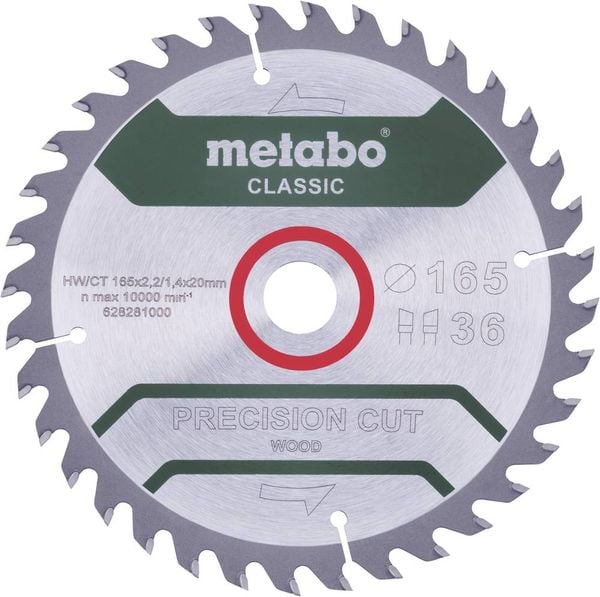 Metabo PRECISION CUT WOOD CLASSIC 628659000 Kreissägeblatt 160 x 20 x 1.4 mm Zähneanzahl: 36 1 St.