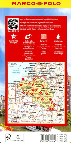 Produktbild: MARCO POLO Reisekarte Belgien, Luxemburg 1:250.000
