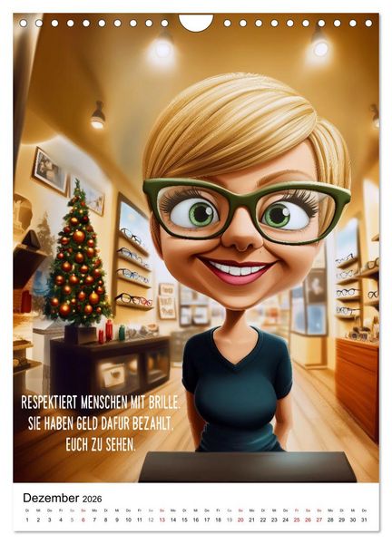 Produktbild: Optikerspr&uuml;che (Wandkalender 2026 DIN A4 hoch), CALVENDO Monatskalender