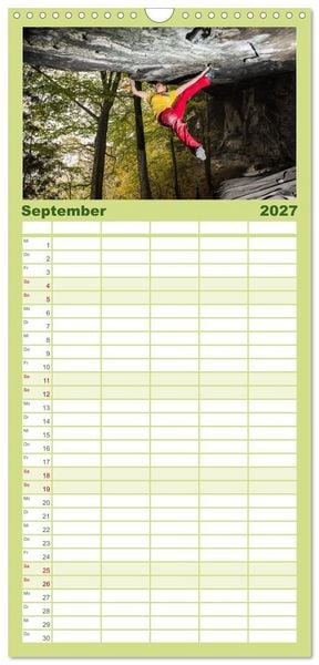 Produktbild: Familienplaner 2027 - Climbing Solutions - Bergsport weltweit mit 5 Spalten (Wandkalender, 21 x 45 cm) CALVENDO