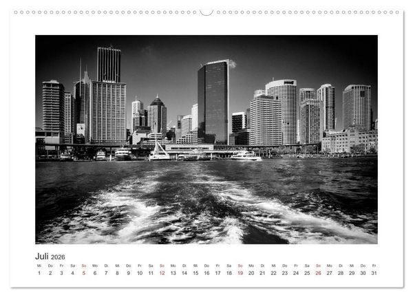 Produktbild: SYDNEY Monochrom (hochwertiger Premium Wandkalender 2026 DIN A2 quer), Kunstdruck in Hochglanz