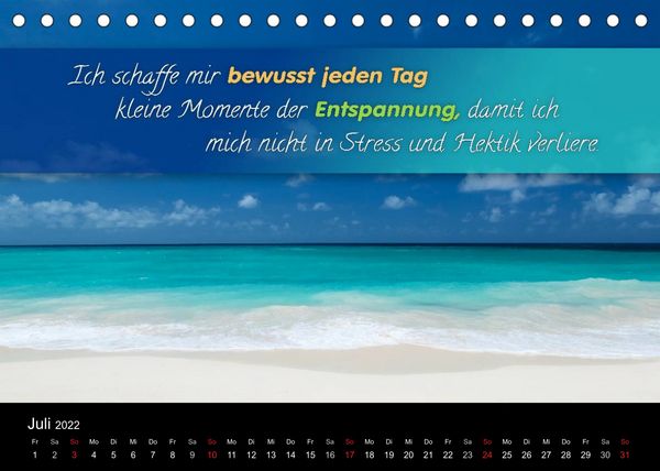 Produktbild: YouFeelGood - Positive Impulse f&uuml;r mehr Gesundheit, Entspannung und Wohlbefinden (Tischkalender 2022 DIN A5 quer)