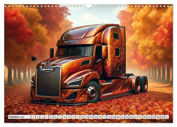 Produktbild: Faszination Truck: KI-Designs von Lack und Leistung (Wandkalender 2026 DIN A3 quer), CALVENDO Monatskalender