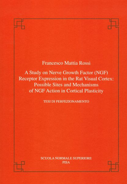 Produktbild: A study on nerve growth factor (NGF) receptor expression in the rat visual cortex: possible sites and mechanisms of NGF action in cortical plasticity