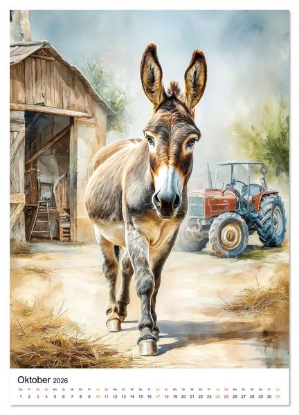 Produktbild: Bauernhof Tiere (Wandkalender 2026 DIN A3 hoch), CALVENDO Monatskalender
