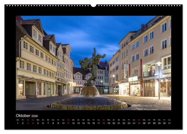 Produktbild: BRAUNSCHWEIG - Abendliche Impressionen (hochwertiger Premium Wandkalender 2026 DIN A2 quer), Kunstdruck in Hochglanz