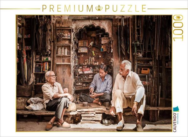 Produktbild: CALVENDO Puzzle Schirmflicker in Jodhpur, Rajasthan, Indien | 1000 Teile Lege-Gr&ouml;&szlig;e 64x48cm Foto-Puzzle f&uuml;r gl&uuml;ckliche Stunden