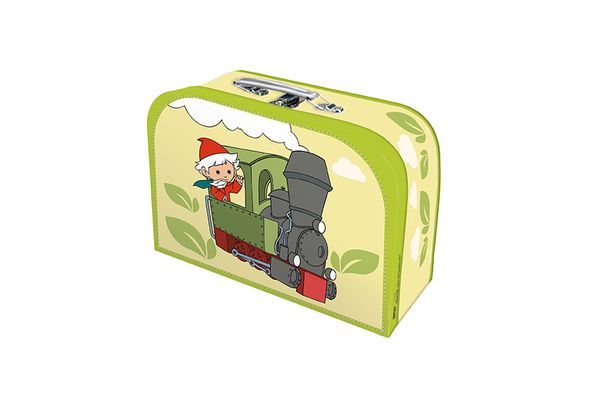 Produktbild: Tr&ouml;tsch Kinderkoffer "Sandmann" Lokomotive medium, Pappkoffer, Koffer aus Pappe, Geschenk Verpackung, Gutschein Verpackung,Spielkoffer, Metallgriff und Metallhenkel, Reisekoffer Kinder
