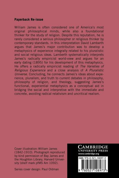 Produktbild: William James and the Metaphysics of Experience