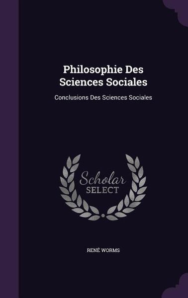 Produktbild: Philosophie Des Sciences Sociales