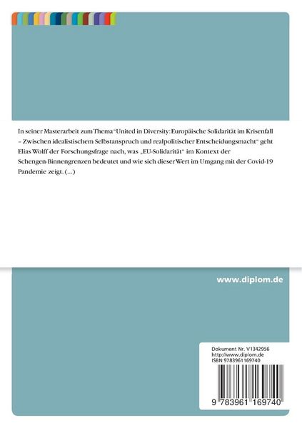 Produktbild: United in Diversity. Europ&auml;ische Solidarit&auml;t im Krisenfall