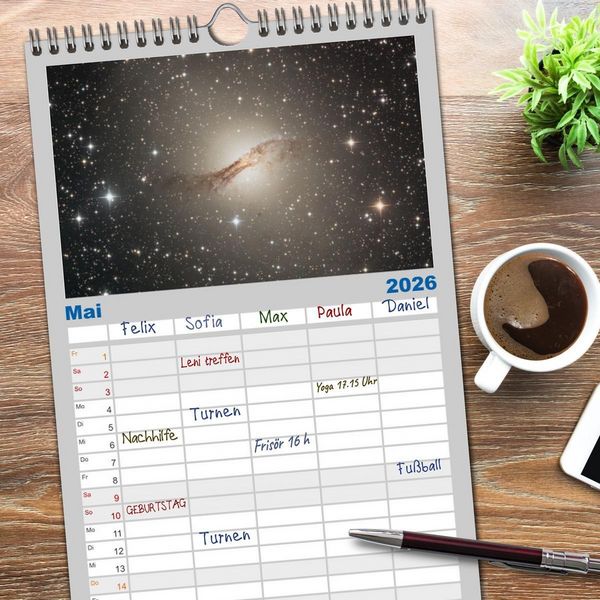 Produktbild: Familienplaner 2026 - Juwelen der Nacht mit 5 Spalten (Wandkalender, 21 x 45 cm) CALVENDO