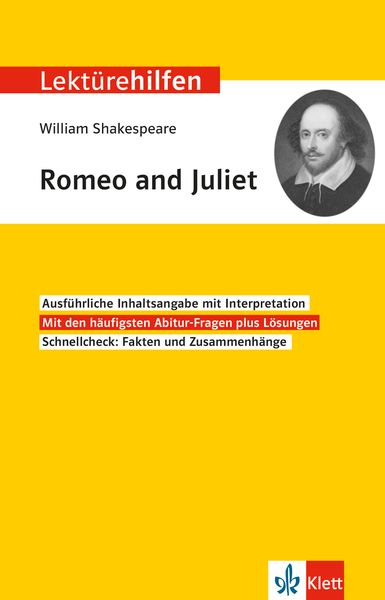 Lektürehilfen William Shakespeare 'Romeo and Juliet'; Taschenbuch von Horst Mühlmann, Klett Lerntraining bei PONS Langenscheidt GmbH