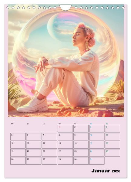 Produktbild: Retro W&uuml;stenfestival - Planer (Wandkalender 2026 DIN A4 hoch), CALVENDO Monatskalender