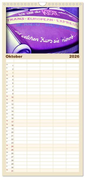 Produktbild: Familienplaner 2026 - Trabi-Land DDR mit 5 Spalten (Wandkalender, 21 x 45 cm) CALVENDO