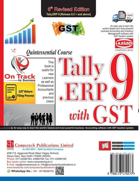 Produktbild: Tally.Erp9 For G.S.T. Quintessential Course 6th Ed. Ver. 6.5)