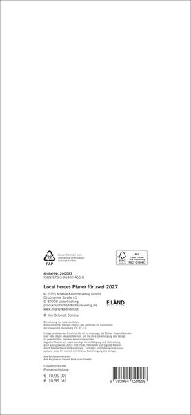 Produktbild: Local heroes Planer f&uuml;r zwei 2027