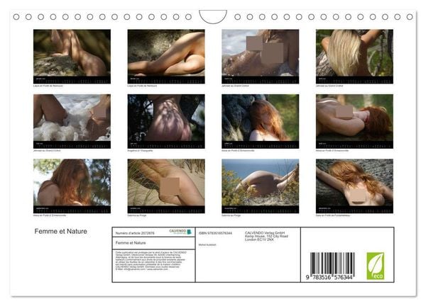 Produktbild: Femme et Nature (Calendrier mural 2026 DIN A4 vertical), CALVENDO calendrier mensuel