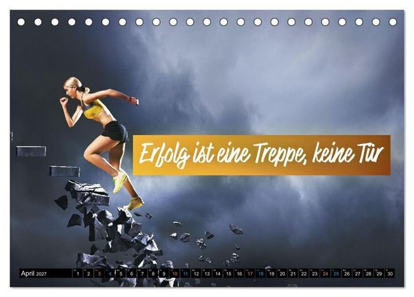 Produktbild: St&auml;rker als gestern &ndash; Sportliche Motivation in Bildern und Spr&uuml;chen (Tischkalender 2027 DIN A5 quer), CALVENDO Monatskalender