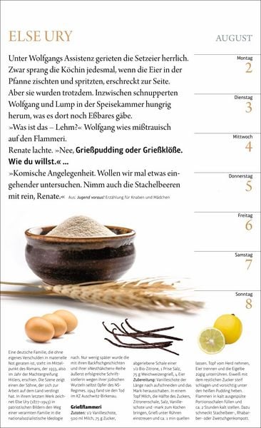 Produktbild: Sybil Gr&auml;fin Sch&ouml;nfeldts Literarischer K&uuml;chenkalender Wochenkalender 2027