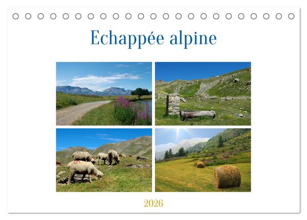 Echappée alpine (Calendrier de bureau 2026 DIN A5 vertical), CALVENDO calendrier mensuel