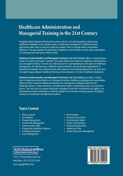 Produktbild: Healthcare Administration and Managerial Training in the 21st Century