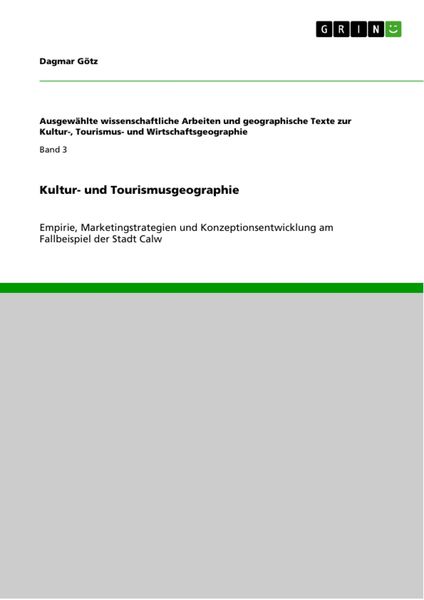 Produktbild: Kultur- und Tourismusgeographie