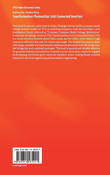 Produktbild: Transformerless Photovoltaic Grid-Connected Inverters