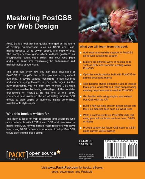 Produktbild: Mastering PostCSS for Web Design