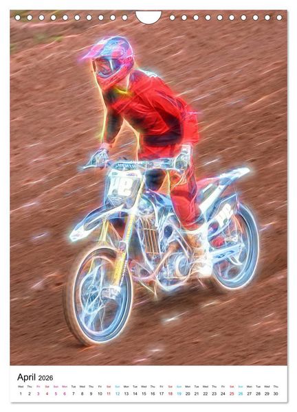 Produktbild: Electrifying Motorcross (Wall Calendar 2026 DIN A4 portrait), CALVENDO 12 Month Wall Calendar