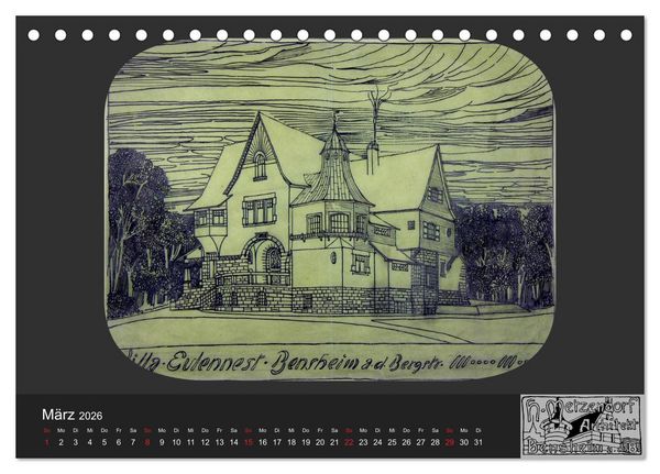 Produktbild: Lebensr&auml;ume um 1900 (Tischkalender 2026 DIN A5 quer), CALVENDO Monatskalender