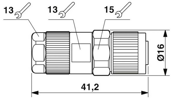 Produktbild: Phoenix Contact 1559631 Sensor-/Aktor-Steckverbinder, unkonfektioniert M12 Buchse, gerade Polzahl Sensoren: 12 1 St.