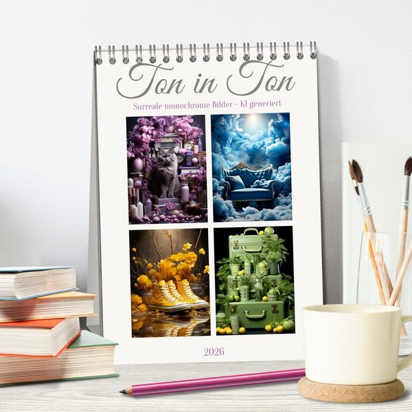 Produktbild: Ton in Ton (Tischkalender 2026 DIN A5 hoch), CALVENDO Monatskalender