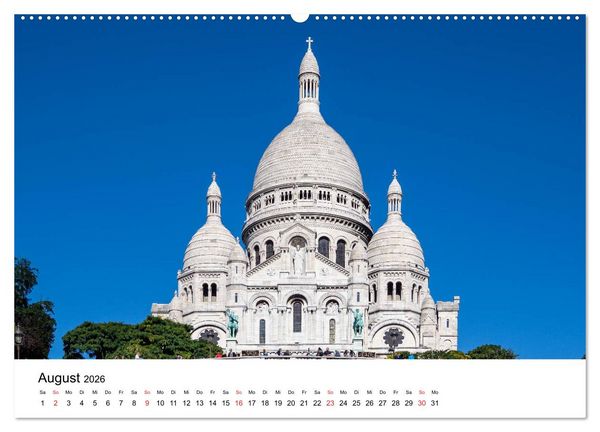 Produktbild: Unterwegs in der franz&ouml;sischen Hauptstadt Paris (Wandkalender 2026 DIN A2 quer), CALVENDO Monatskalender