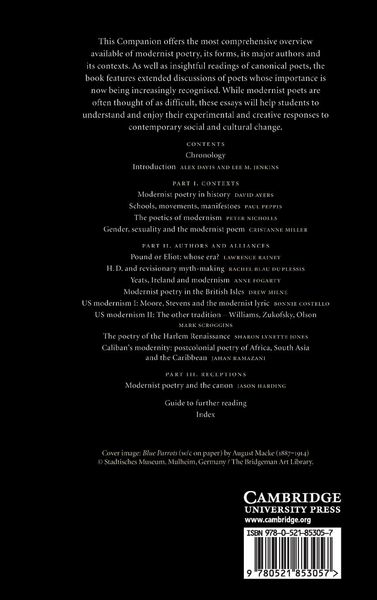Produktbild: The Cambridge Companion to Modernist Poetry