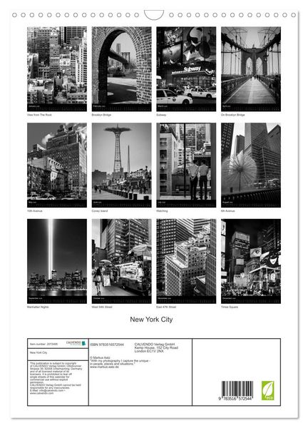 Produktbild: New York City (Wall Calendar 2026 DIN A3 portrait), CALVENDO 12 Month Wall Calendar