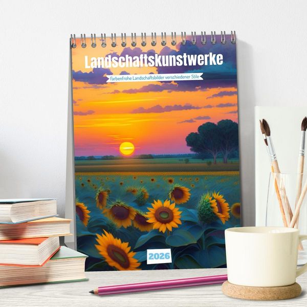 Produktbild: Sch&ouml;ne Landschaften (Tischkalender 2026 DIN A5 hoch), CALVENDO Monatskalender