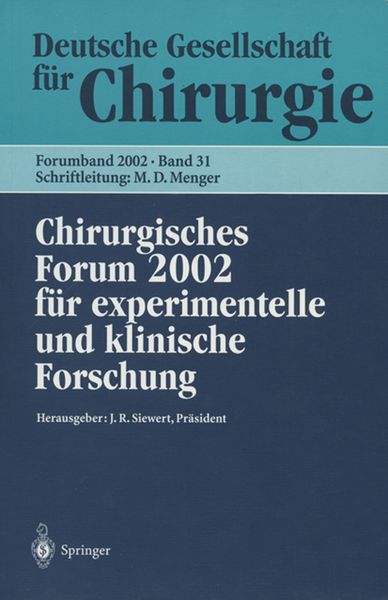 Produktbild: Chirurgisches Forum 2002