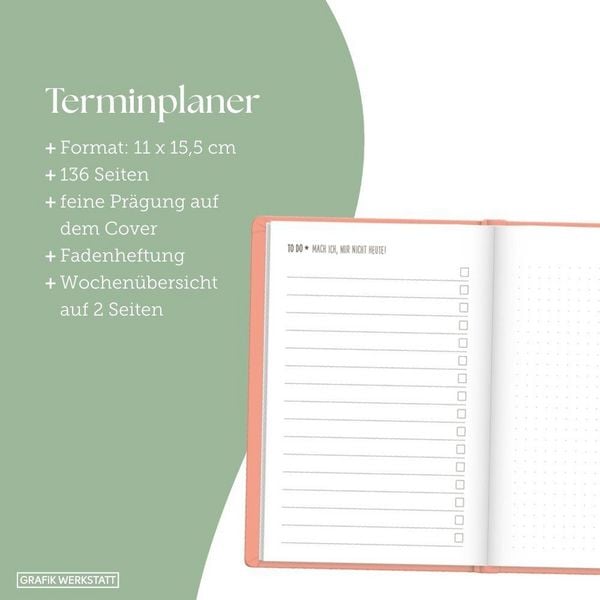Produktbild: Terminplaner Lederlook 2027 Peach