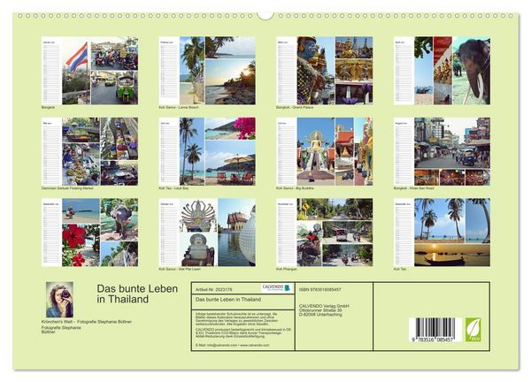 Produktbild: Das bunte Leben in Thailand (hochwertiger Premium Wandkalender 2026 DIN A2 quer), Kunstdruck in Hochglanz