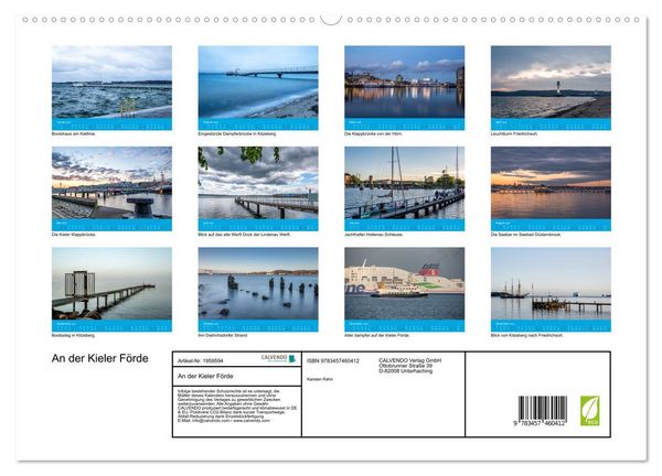 Produktbild: An der Kieler F&ouml;rde (hochwertiger Premium Wandkalender 2026 DIN A2 quer), Kunstdruck in Hochglanz
