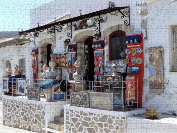 Produktbild: CALVENDO Puzzle T&ouml;pfer Kunsthandwerk - Souveniers in Pachia Ammos | 1000 Teile Lege-Gr&ouml;&szlig;e 64x48cm Foto-Puzzle f&uuml;r gl&uuml;ckliche Stunden