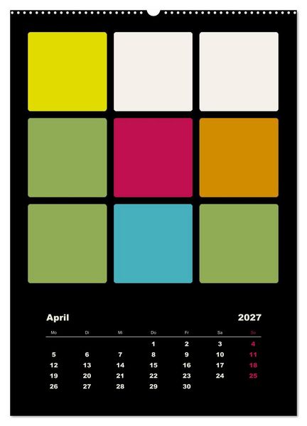 Produktbild: Fotokalender FARBFL&Auml;CHEN (Wandkalender 2027 DIN A2 hoch), CALVENDO Monatskalender