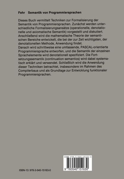 Produktbild: Semantik von Programmiersprachen